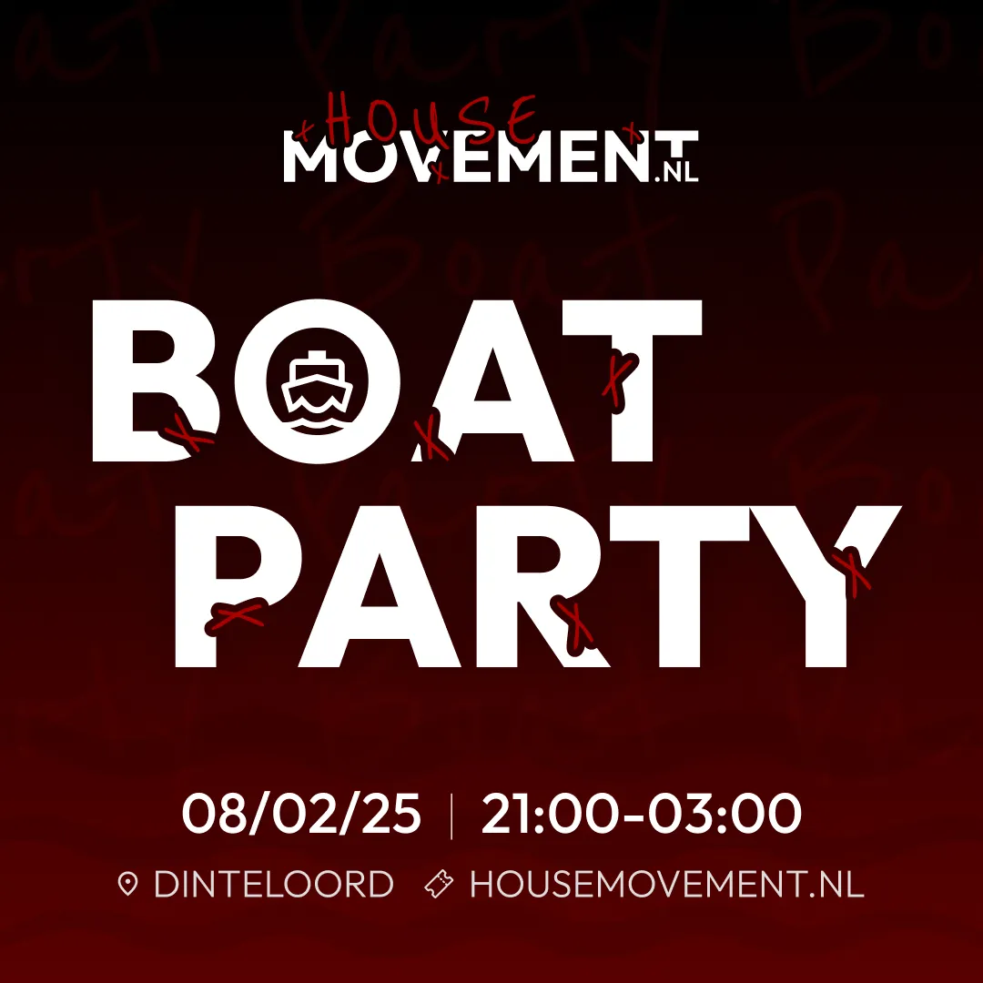 Afbeelding van een bootfeest georganiseerd door House Movement